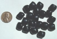 20 10x12mm Black Nuggets